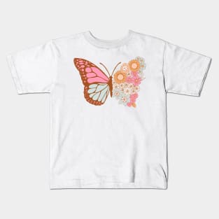 Floral Butterfly Kids T-Shirt